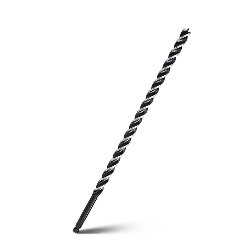 WOBLLMX 5/8" x 17" Auger Drill Bit for Wood, Hex Shank Tri Flute Ship Auger Long Drill Bit for Soft and Hard Wood,Tree Stump,Plastic,Drywall and Composite Materials - Image 1